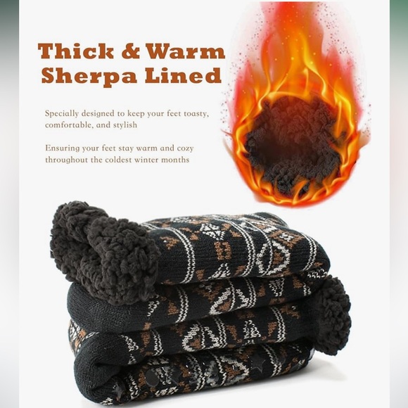 Men’s Sherpa Lined Socks - Picture 4 of 5